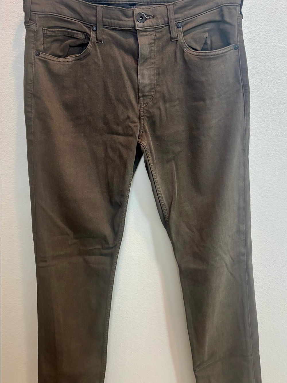 PAIGE Men's Slim Straight Jeans in Olive